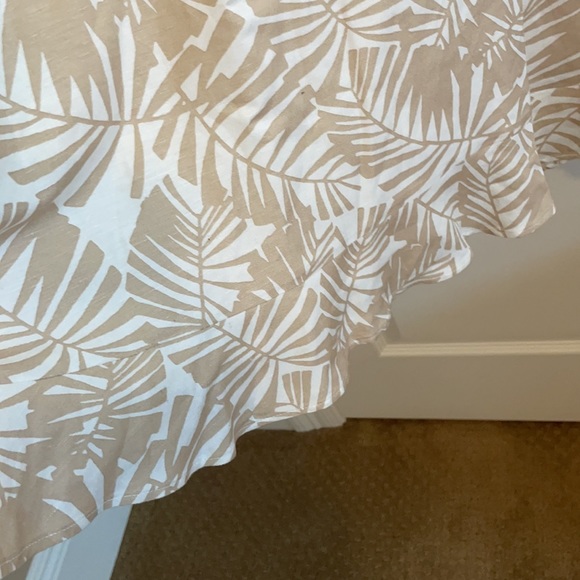 Loft nude tropical print floral linen dress - Picture 6 of 11